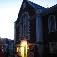 Thats a festive building in Dunster