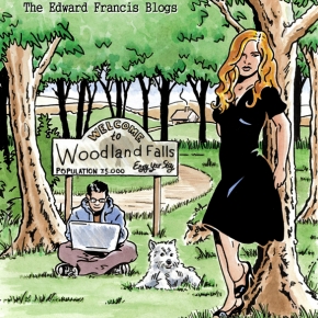 Alana Rose: the Edward Francis Blogs book cover, ink and watercolour, 2011