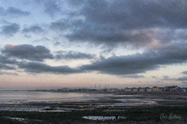 Sunset over Butlins Minehead, December 2008