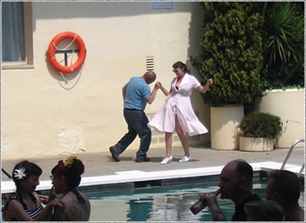 Folk dancing at the Hotel Koopers in Pineda De Mar