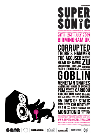 2009 Supersonic Festival Poster